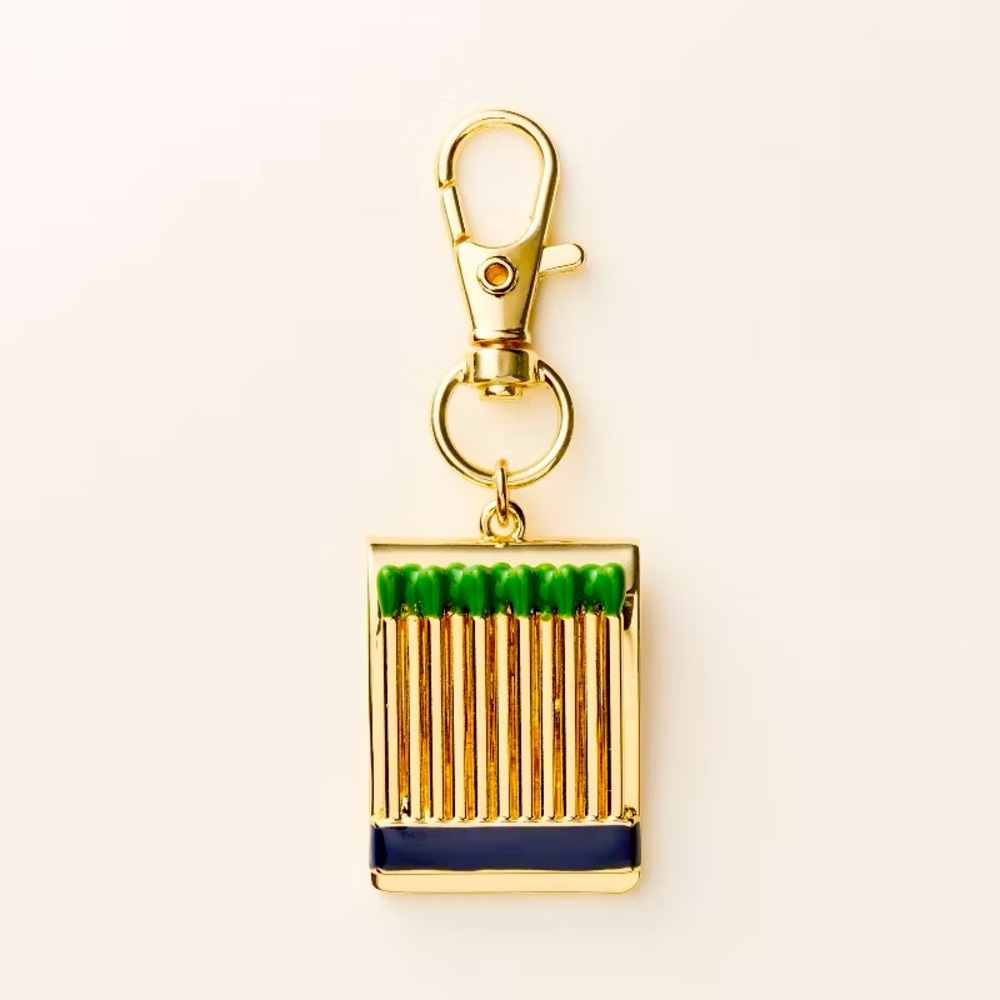 Matches Bag Charm Keychain - kate spade new york x Target Gold/Green/Black